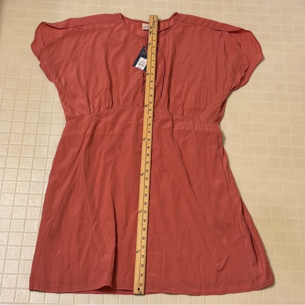 Universal Thread Coral Tie-Front Blouse - Picture 2 of 4